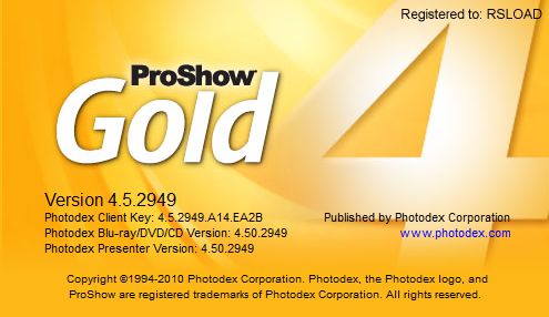 Photodex ProShow Gold 4.5.2929 + crack (keygen) k  ...