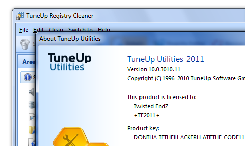 скачати tuneup utilities 2009 ключ