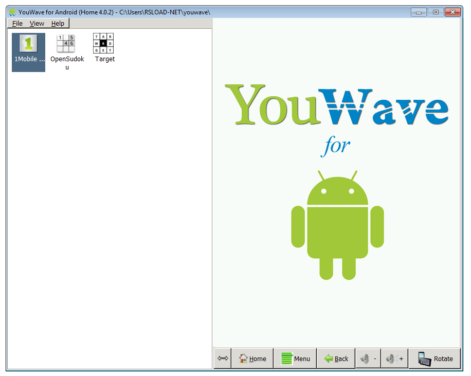 YouWave for Android 4.1.2 + patch / Home 3.19 + crack + patch