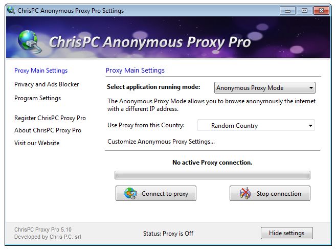 ChrisPC Anonymous Proxy Pro 8.40