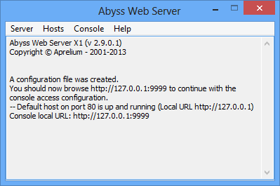 abyss web server listening error port 80