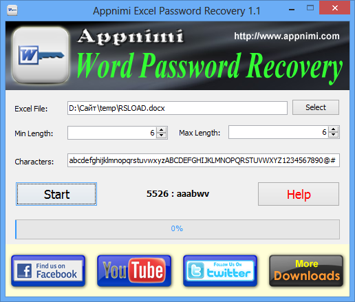 Appnimi Word Password Recovery 