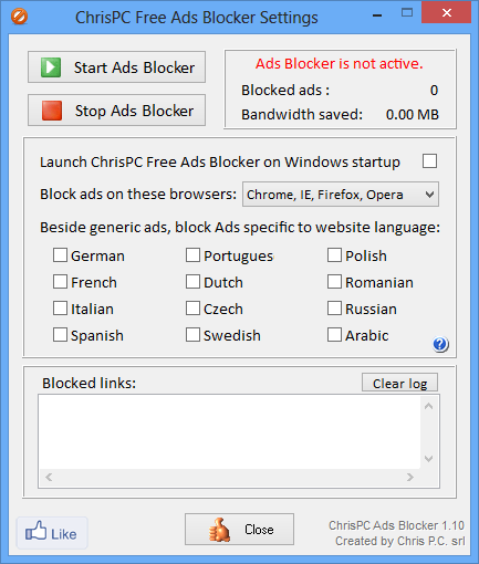 ChrisPC Free Ads Blocker 