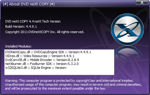 DVD neXt COPY neXt Tech