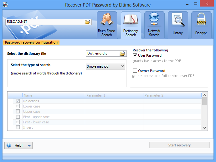 Eltima Recover PDF Password