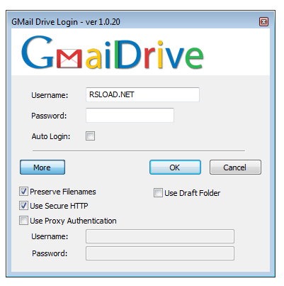 GMail Drive Shell Extension