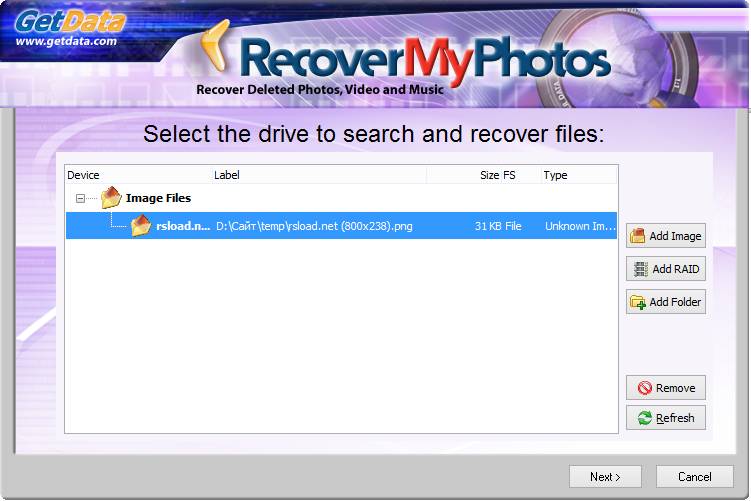 GetData Recover My Photos