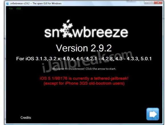 Jailbreak от Sn0wBreeze обновился - появилась поддержка iOS 5.1