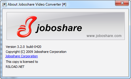 Joboshare Video Converter ключ