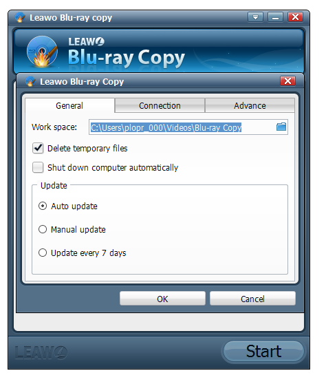 leawo blu ray player change output language