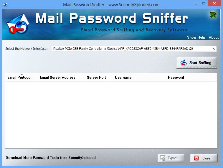 MailPasswordSniffer