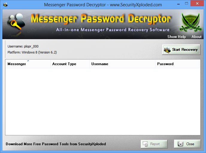 Messenger Password Decryptor