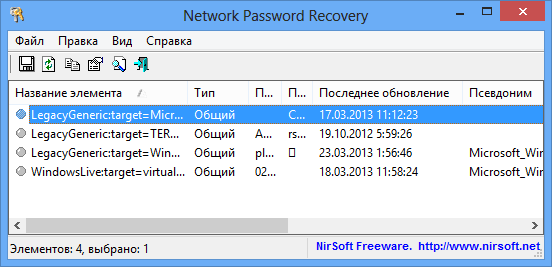 Network Password Recovery