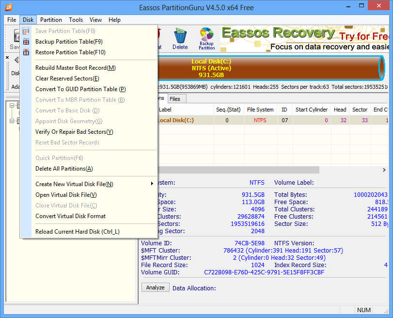 eassos partitionguru 4.9.5.508 serial key