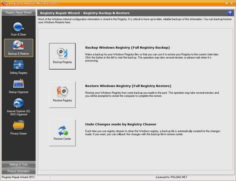 Registry Repair Wizard 2012