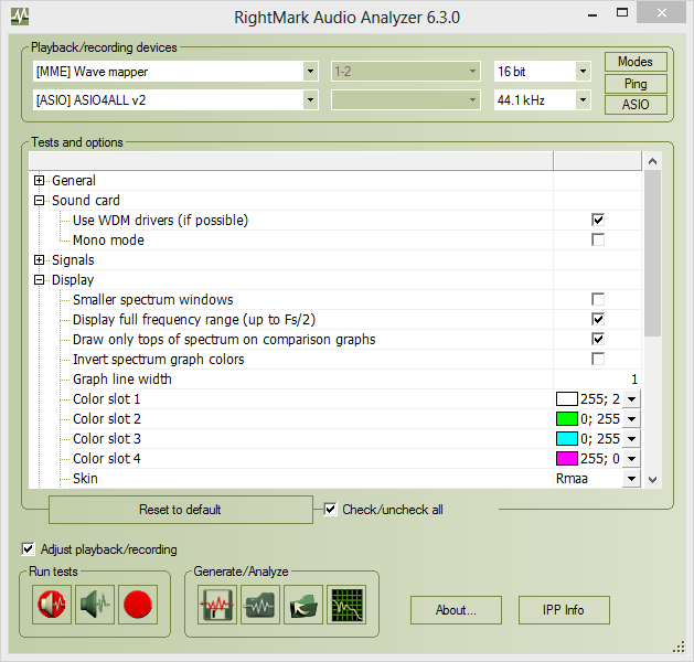 RightMark Audio Analyzer 