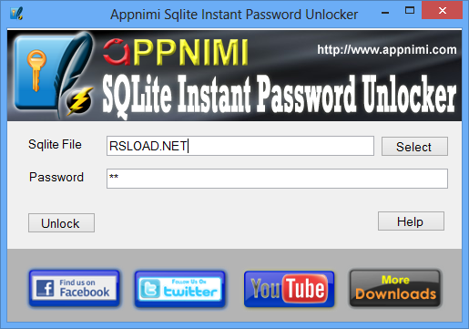 SQLite Instant Password Unlocker