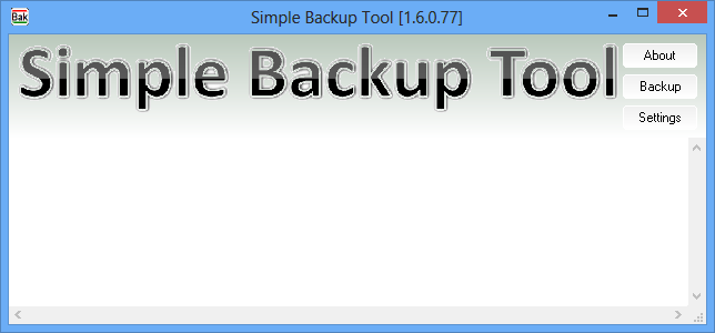 Simple Backup Tool 