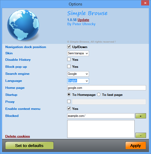 Simple Browse
