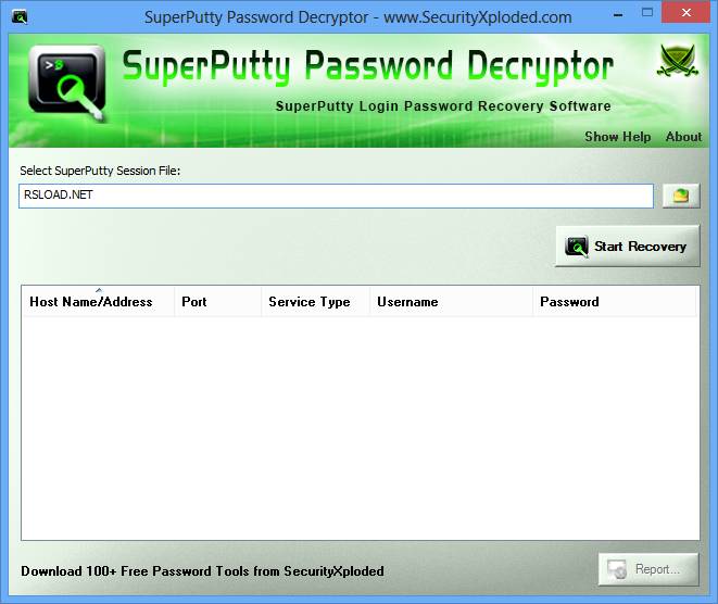 SuperPutty Password Decryptor 