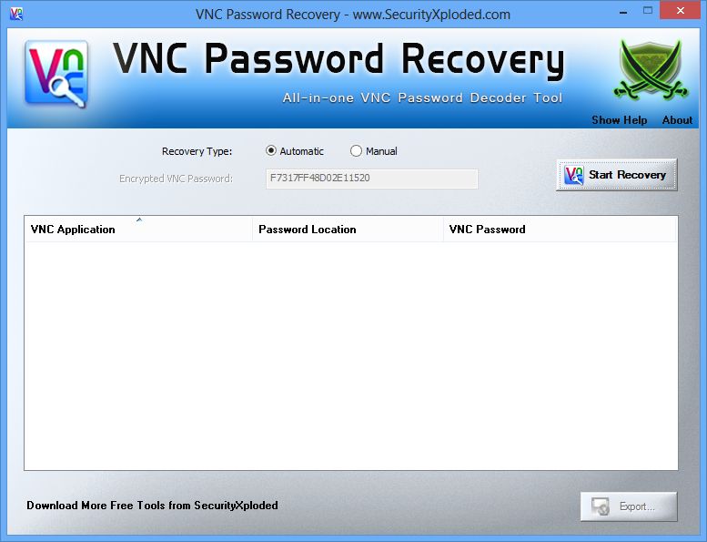 VNCPasswordRecovery 