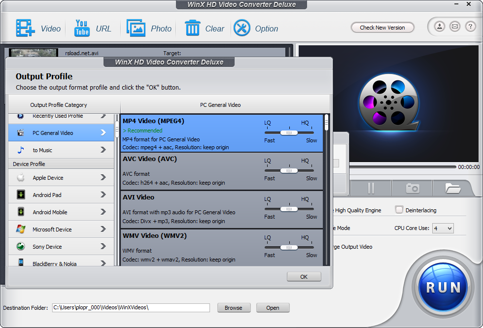 WinX HD Video Converter Deluxe 5.18.1.342 for android download