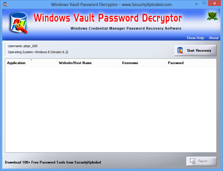 WindowsVaultPasswordDecryptor 
