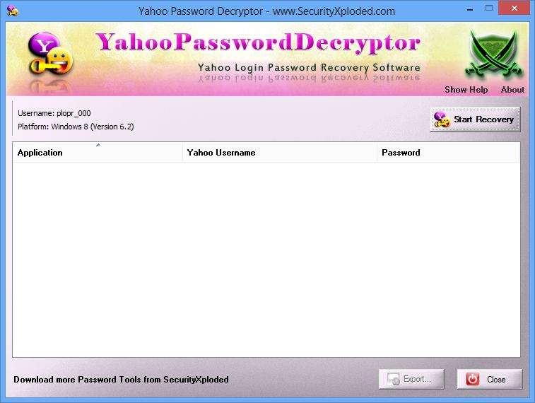 YahooPasswordDecryptor 