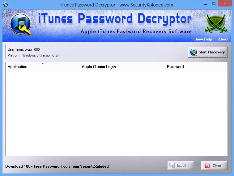 iTunesPasswordDecryptor 