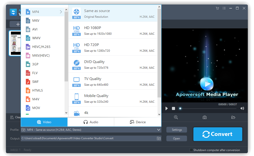 Apowersoft Video Converter Studio 4.8.9.0 free instal