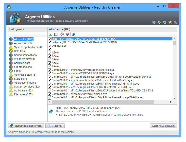 Argente - Registry Cleaner