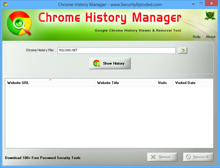 Chrome History Manager