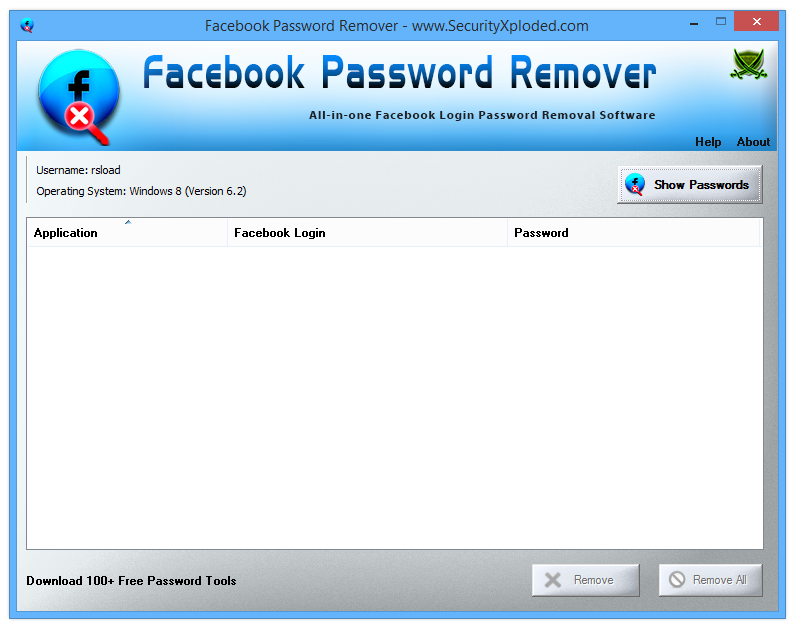 Facebook Password Remover 