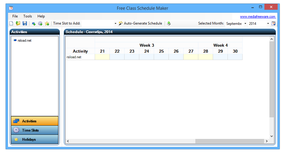 Free Class Schedule Maker