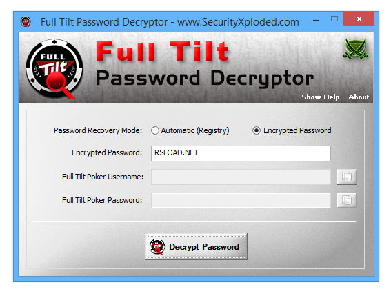 FullTilt Password Decryptor