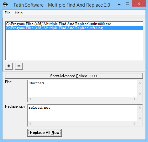 Multiple Find And Replace