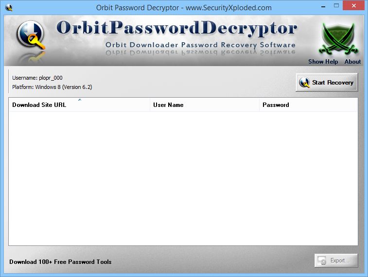 Orbit Password Decryptor 