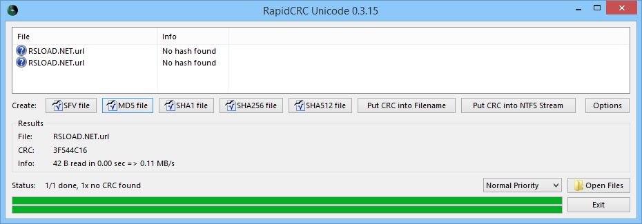 RapidCRC Unicode