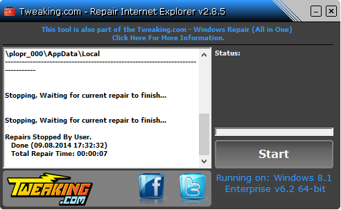 Repair Internet Explorer