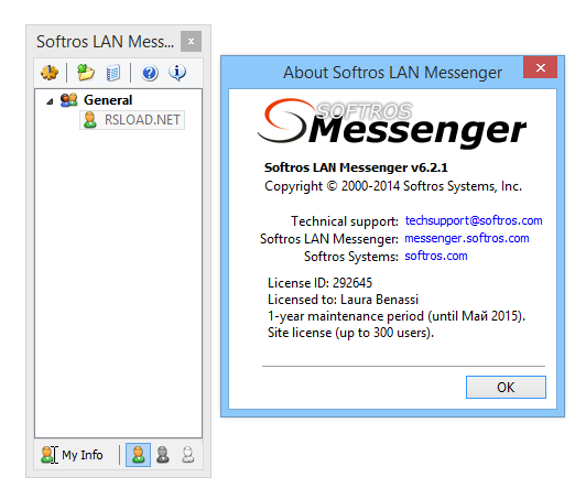 softros lan messenger 3.6 send files
