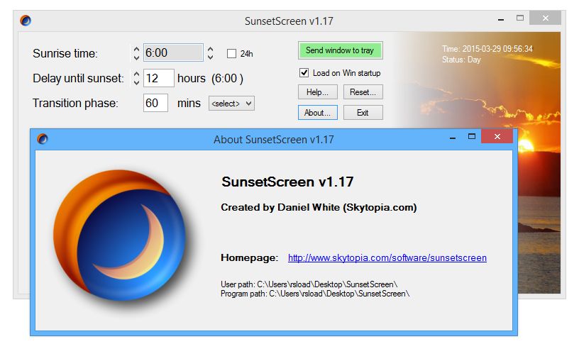 SunsetScreen