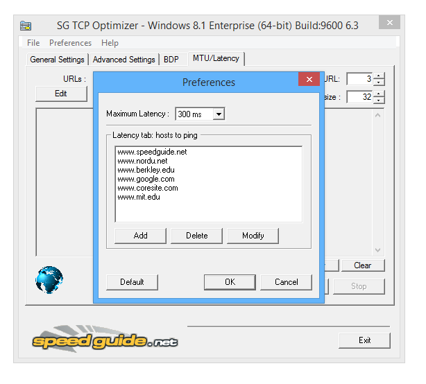 TCP Optimizer