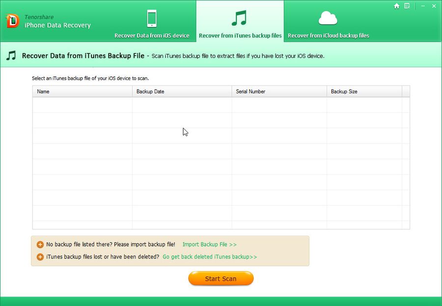 Tenorshare iPhone Data Recovery  