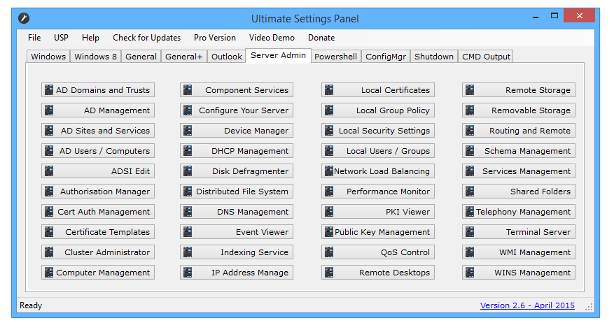Ultimate Settings Panel