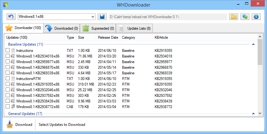 Windows Hotfix Downloader