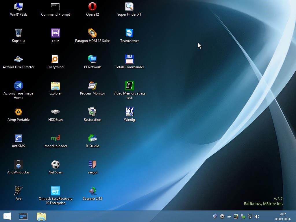 Windows PE 8.1 + Windows PE 8  Ratiborus