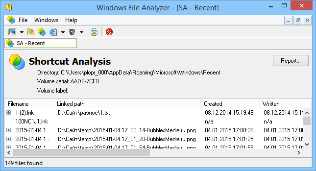 Windows File Analyzer