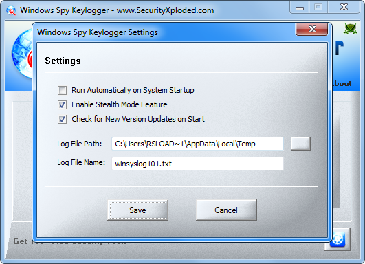 Windows Spy Keylogger