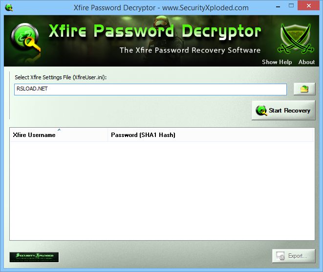 Xfire Password Decryptor 