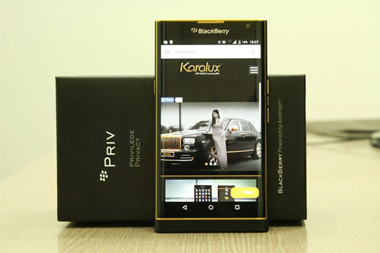 BlackBerry Priv появился в модификации с отделкой из золота